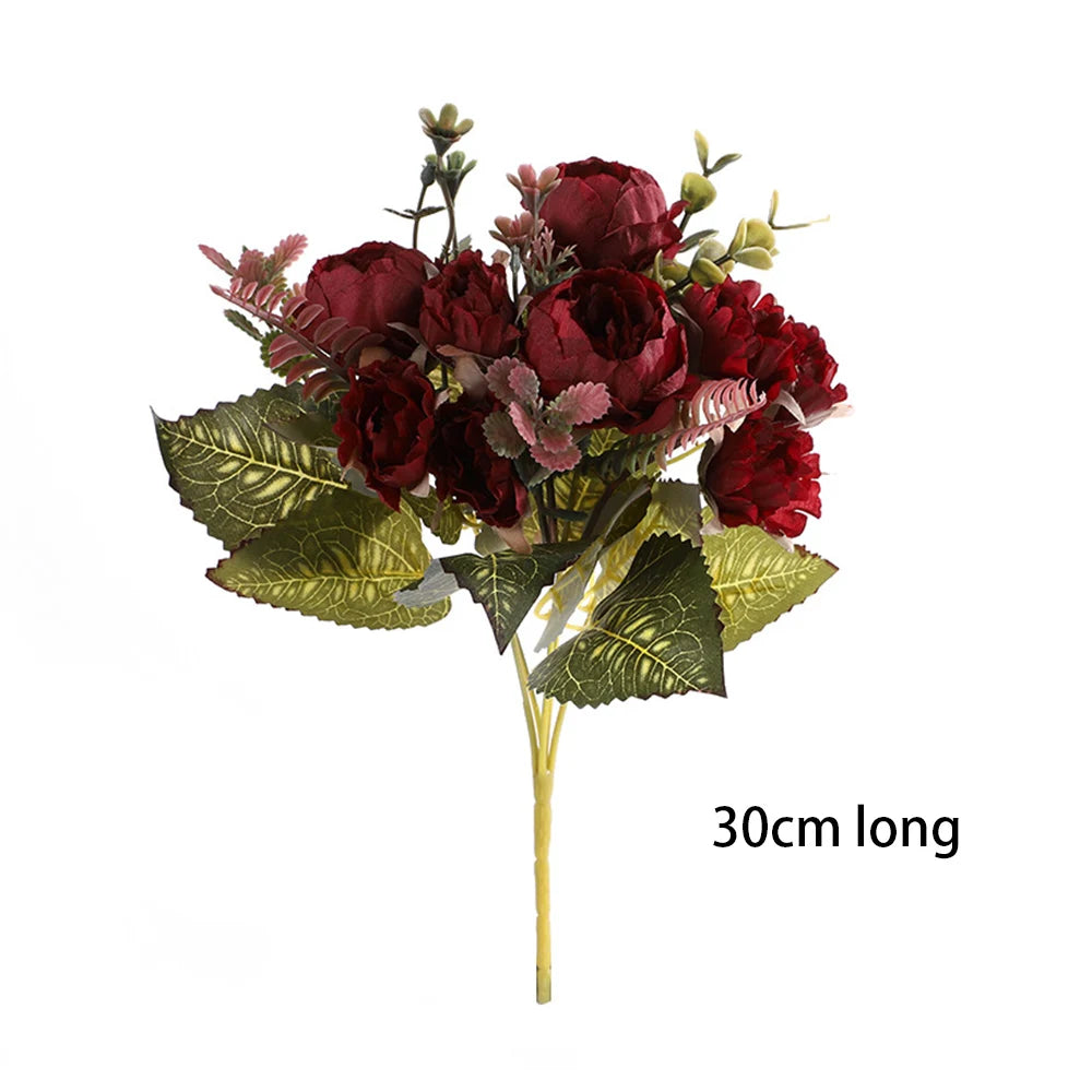 Artificial Peonies Silk Peony Flowers Artificial Flowers Plants for Home Hotel Wedding Christmas Tables Home Flowers vase Decor