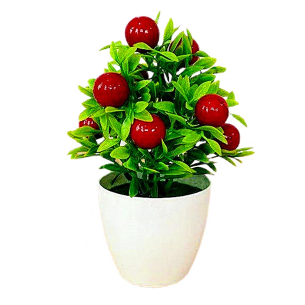 Artificial Fruit Bonsai Landscaping Artificial Fruit Bonsai Orange Pomegranate Fruit Tree Garden Decoration Fake Plant Flower