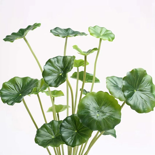 Artificial Plants Lotus Leaf Potting Materials Festival Home Room Decor Household Product Outdoor Garden YardGreen Plants Bonsai