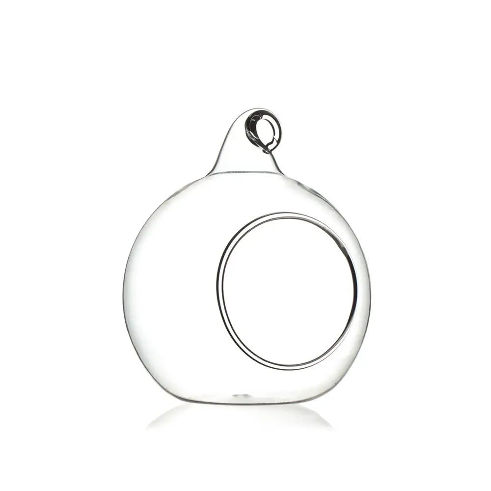 Hanging Glass Ball DIY Bauble Plant Pot Clear Glass Tea Light LED Candle Holder Fillable Bauble Tabletop Vases Decoration Crafts
