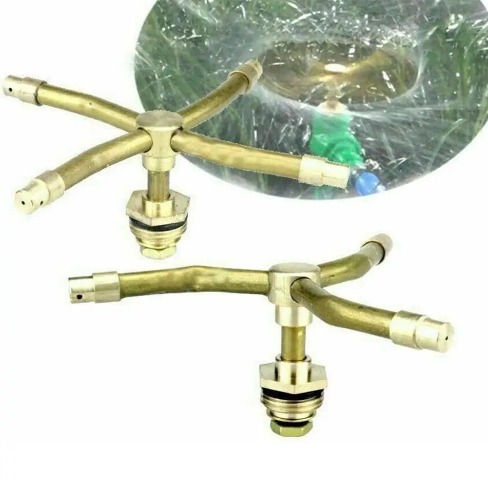 2/3/4 Arm Automatic Rotary Sprayer 360 Degree Rotation Brass Lawn Irrigation Sprinkler Heads Garden Accessories Watering Nozzle