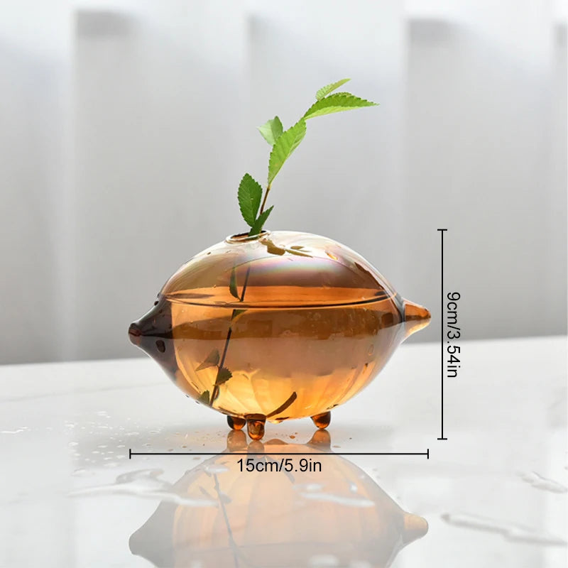 Retro Glass Vase Plant Hydroponic Terrarium Desktop Vase Glass Crafts DIY Aromatherapy Bottle Flower Arrangement Decoration