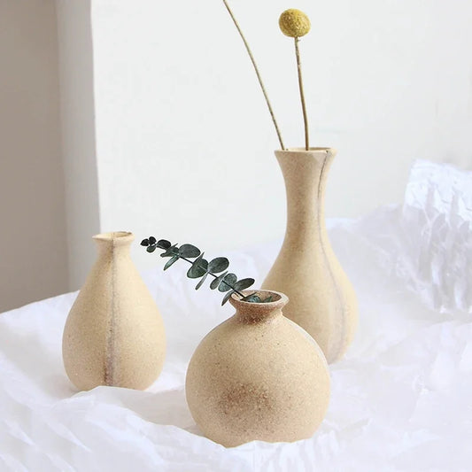 Wooden Flower Vase Retro Art Flower Bottle Dining Table Decorations Nordic Room Tabletop Ornament Living Room Decoration Ваза