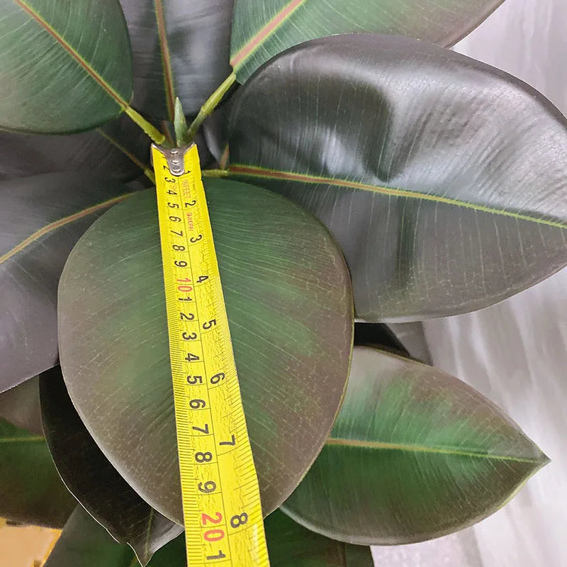 13-70in Large Ficus Tree Artificial Rubber Tree Plastic Banyan Plants Real Touch Banyan Leaves For Home Garden Shop Office Decor