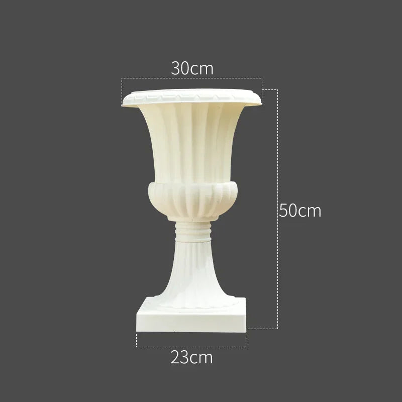 Golden Vase Wedding Birthday Christmas Festival Party Site Decoration Originality Retro Style European Plastic Flower Pot Vases