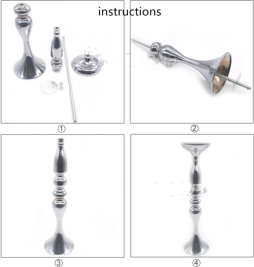 Metal Candle Holders Flowers Vase Candlestick Centerpieces Road Lead Candelabra Centerpieces Wedding porps Christmas decoration