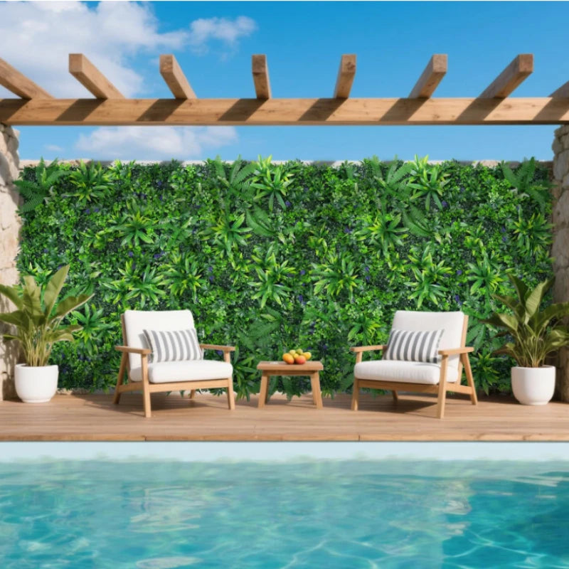 Artificial Plants Grass Wall Panel Boxwood Hedge for Indoor Outdoor Home Garden Vertical Decoration Fake Plant Grass Wedding