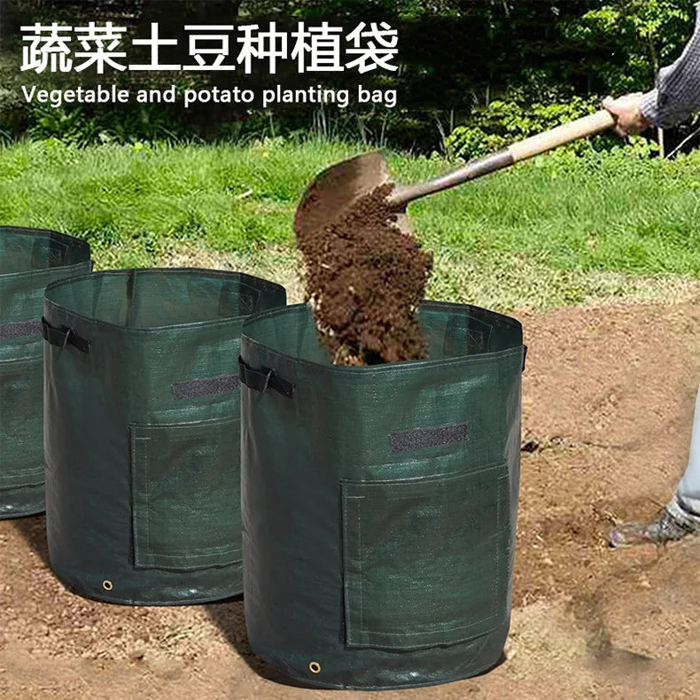 12 Gallons DIY Potato Planter Planting Container Bag Vegetable Gardening Jardineria Thicken Garden Pot Planting Grow Bag