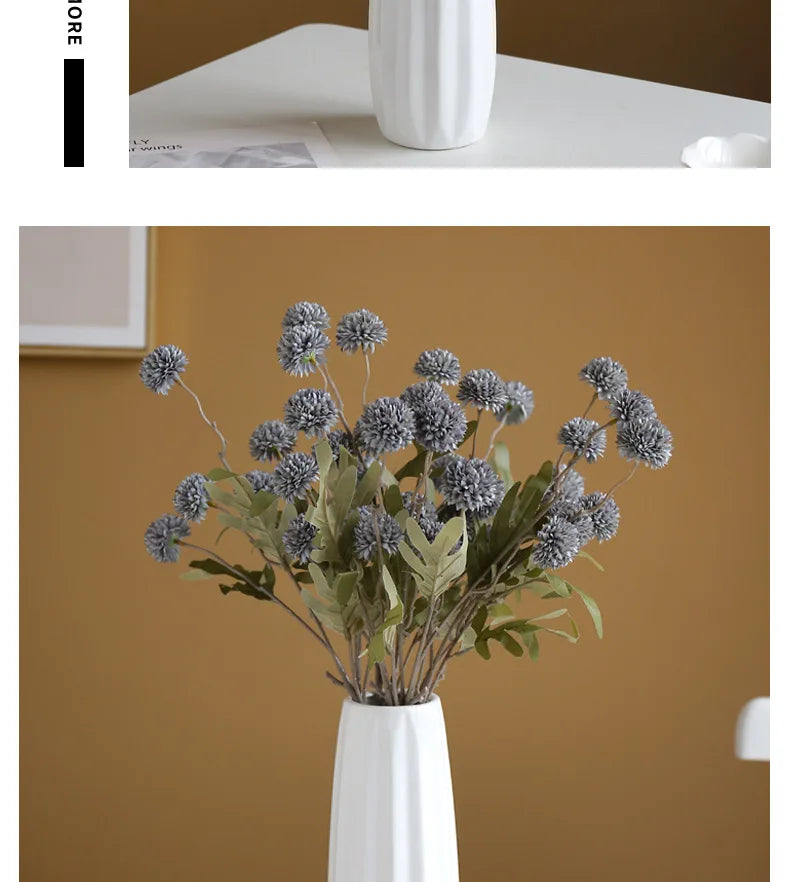 10 pcs Dandelion Artificial Flower Wedding  5 Head Fake Flowers Small Thorn Ball Home Decoration Bouquet Valentine's Day