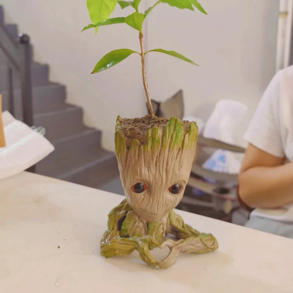 Groot Vases For Flowers Home Decoration Pots Planters Anime Figurines Home Decoration Accessories Office Storage Pen Case