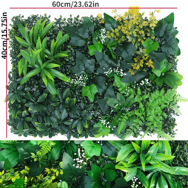Artificial Plants Grass Wall Panel Boxwood Hedge for Indoor Outdoor Home Garden Vertical Decoration Fake Plant Grass Wedding