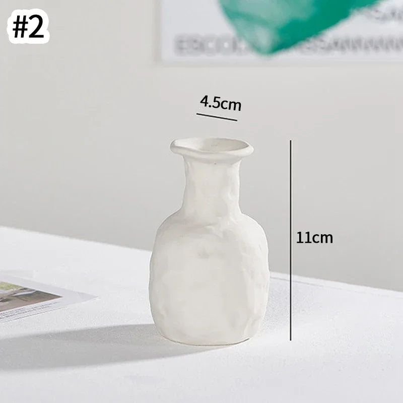 Ceramic Vase White Flower Pot Nordic Decorative Vase Dry Flower Vases for Home Living Room Desktop Decor ваза для цве
