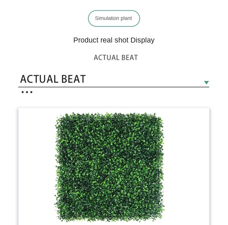 Artificial Plants Grass Wall Backdrop Flowers wedding Boxwood Hedge Panels Fence Greenery Walls Wall Decor