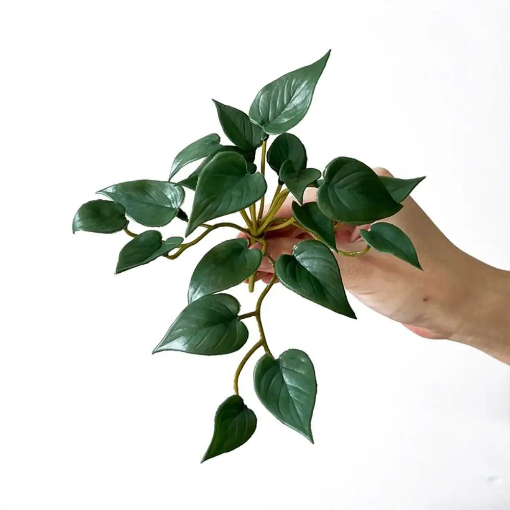 Soft Glue Artificial Plant EVA Green Faux Copper Coin Grass Garden Decoration Home Office Succulent Plants Leaves Home Office