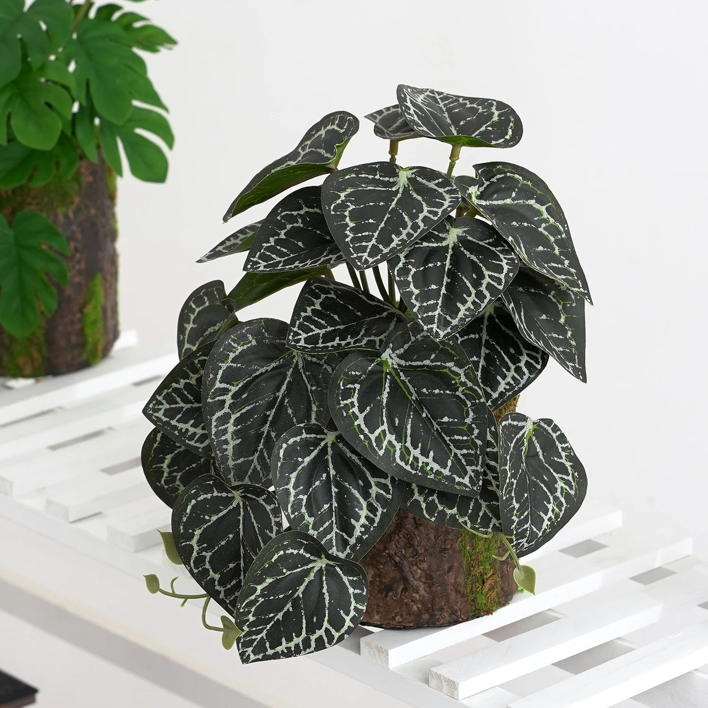 1pc Artificial Plant Monstera Pothos, Fake Leaves With Stem, Fake Plant, Living Room Hotel Window Office Decoration, Home Decor,
