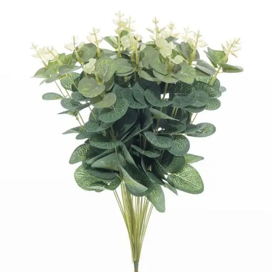 100pcs Artificial Plant Silk Eucalyptus Leaf Christmas Decoration Home Outdoor garden arch Outdoor UV protection Wedding Diy box