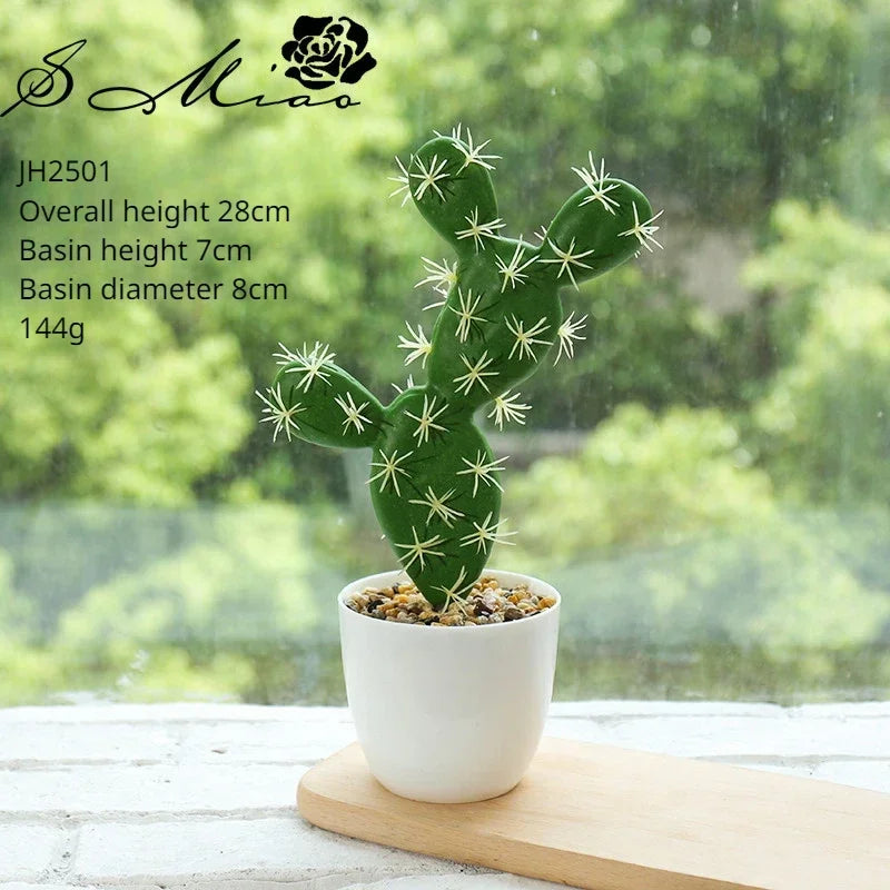 Tropical Plants Large Artificial Cactus Tree Indoor Fake Succulent Plant Branch Plastic Desert Thorn Ball For Home Decoration