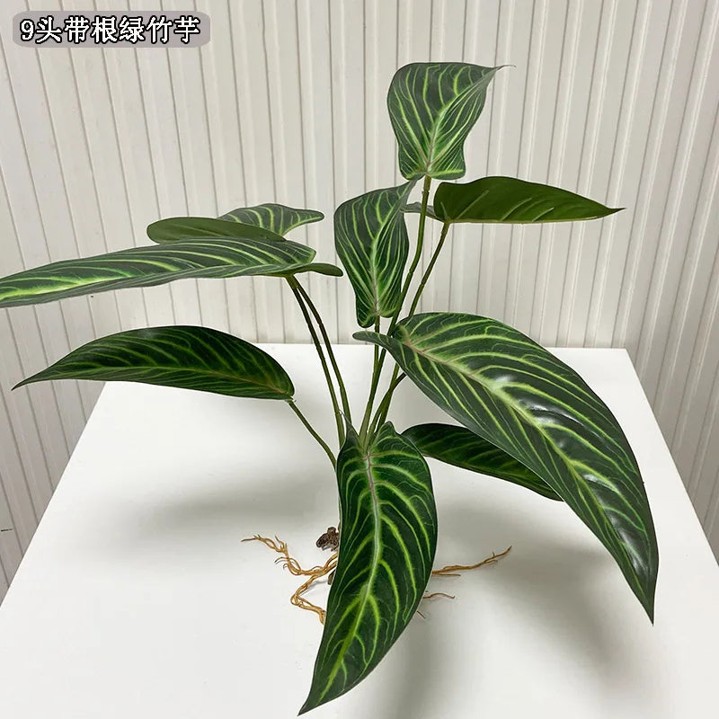 Artificial Flower Fake Plants Green Tree Bamboo Bonsai Outdoor Garden Wall Living Wedding Balcony Bedroom Leaves Home Decoration
