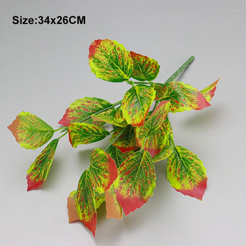Artificial Fern plants wall decoration leaf accessories turtle back leaf Persian green plant wall accessories home decoration