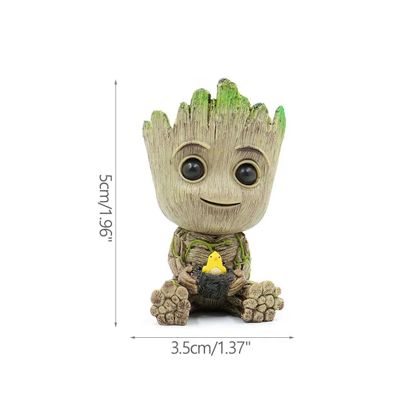 Modern Groot Flower Vase Cartoon Art Vases Flower Arrangement Home Living Room Decoration Simulation Plants Flower Pots Crafts