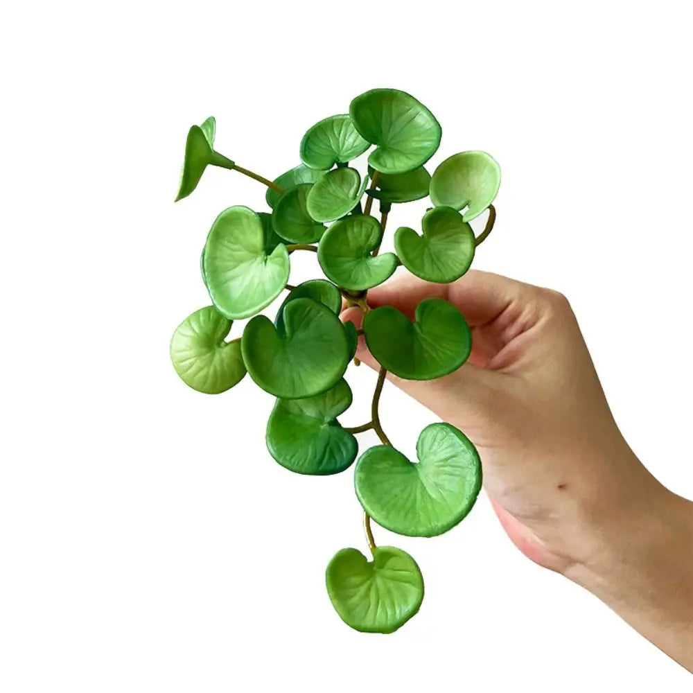 Soft Glue Artificial Plant EVA Green Faux Copper Coin Grass Garden Decoration Home Office Succulent Plants Leaves Home Office