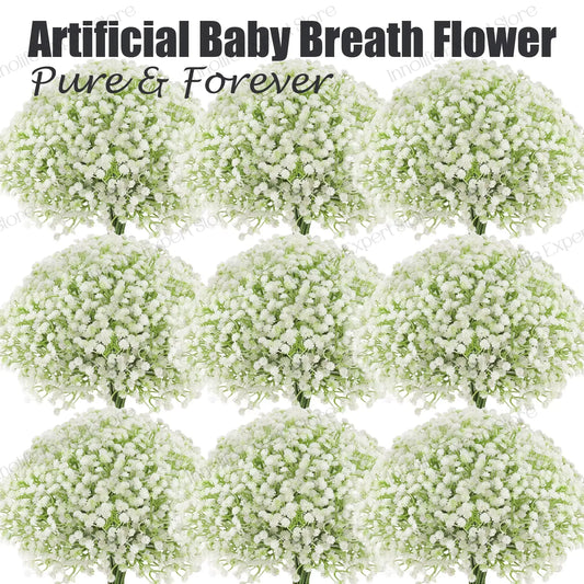 12-120Pcs Baby Breath Artificial Flowers 52cm Real Touch Gypsophila Bouquet for Wedding Baby Shower Birthday Party Home Decor