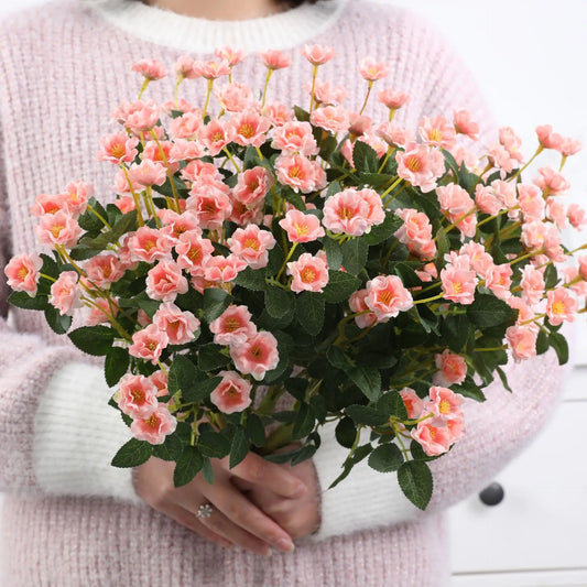 15 Small Heads Rose Artificial Flowers Flower with Stems Bouquet Wedding Centerpieces Party Table Floral Arrangements Home Decor