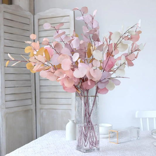Artificial Long Pole Eucalyptus Leaf Leaves Plant Leaf Fake Plants Wall Decorative Wedding Shooting Prop Home Christmas Wedding