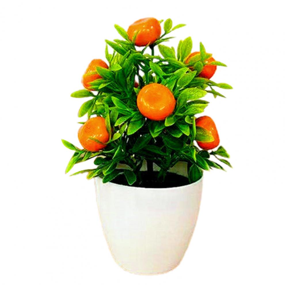 Artificial Fruit Bonsai Landscaping Artificial Fruit Bonsai Orange Pomegranate Fruit Tree Garden Decoration Fake Plant Flower