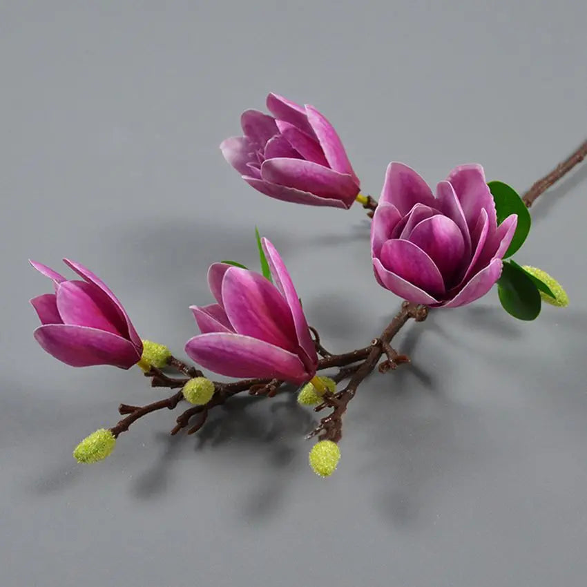 Artificial Flower Silk Magnolia Bouquet Diy Photo Props Wedding Bridal Festival Table Party Vase Home Outdoor Garden Decoration