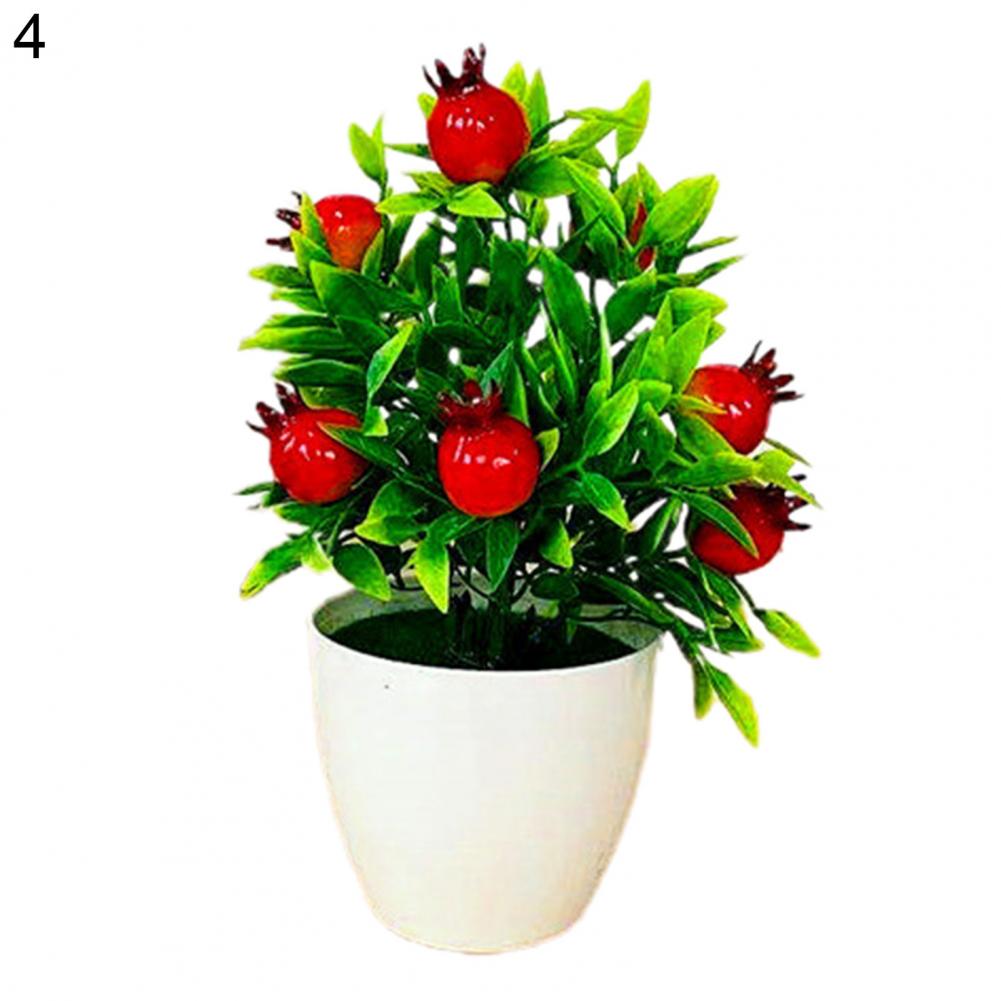 Artificial Fruit Bonsai Landscaping Artificial Fruit Bonsai Orange Pomegranate Fruit Tree Garden Decoration Fake Plant Flower
