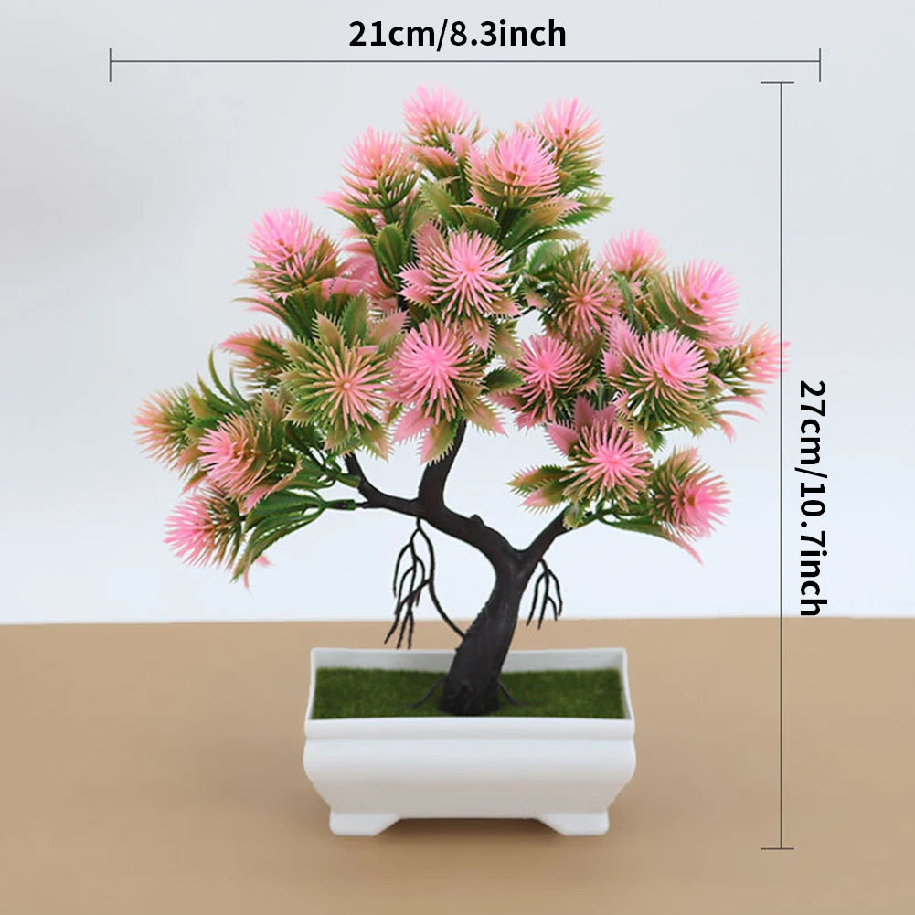 Bonsai Small Tree Pot Artificial Plants Fake Plant Flowers Potted Ornaments for Home Room Table Decoration Hotel Garden Decor
