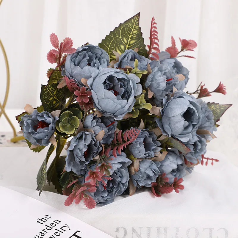 Artificial Peonies Silk Peony Flowers Artificial Flowers Plants for Home Hotel Wedding Christmas Tables Home Flowers vase Decor