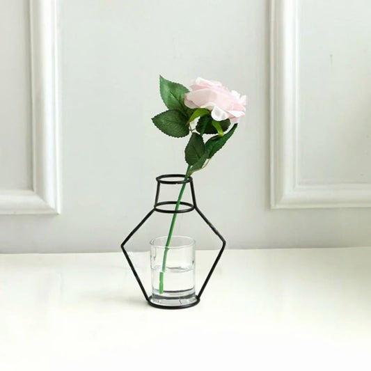 Retro Iron Line Table Vase Metal Plant Holder Nordic Styles Flower Home Decorations