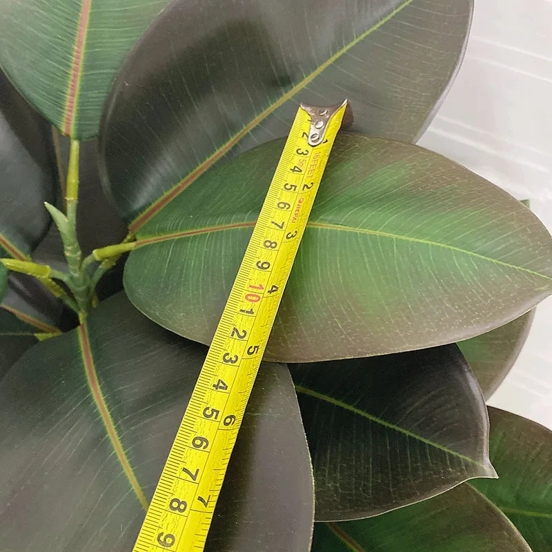 13-70in Large Ficus Tree Artificial Rubber Tree Plastic Banyan Plants Real Touch Banyan Leaves For Home Garden Shop Office Decor