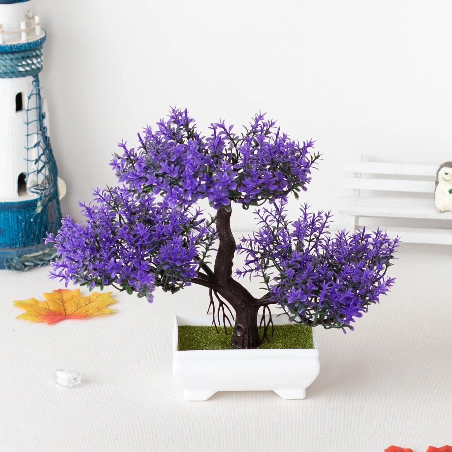 Artificial Plants Bonsai Fake Plant Flowers Potted Ornaments For Table Home Hotel Room  Decoration Garden Decor Small Tree Pot