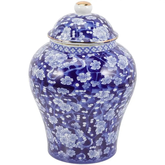 Sealed Blue Tea Canister White Ceramic Tea Canister Porcelain Tea Jar Storage Container Vase Kitchen Home Decor