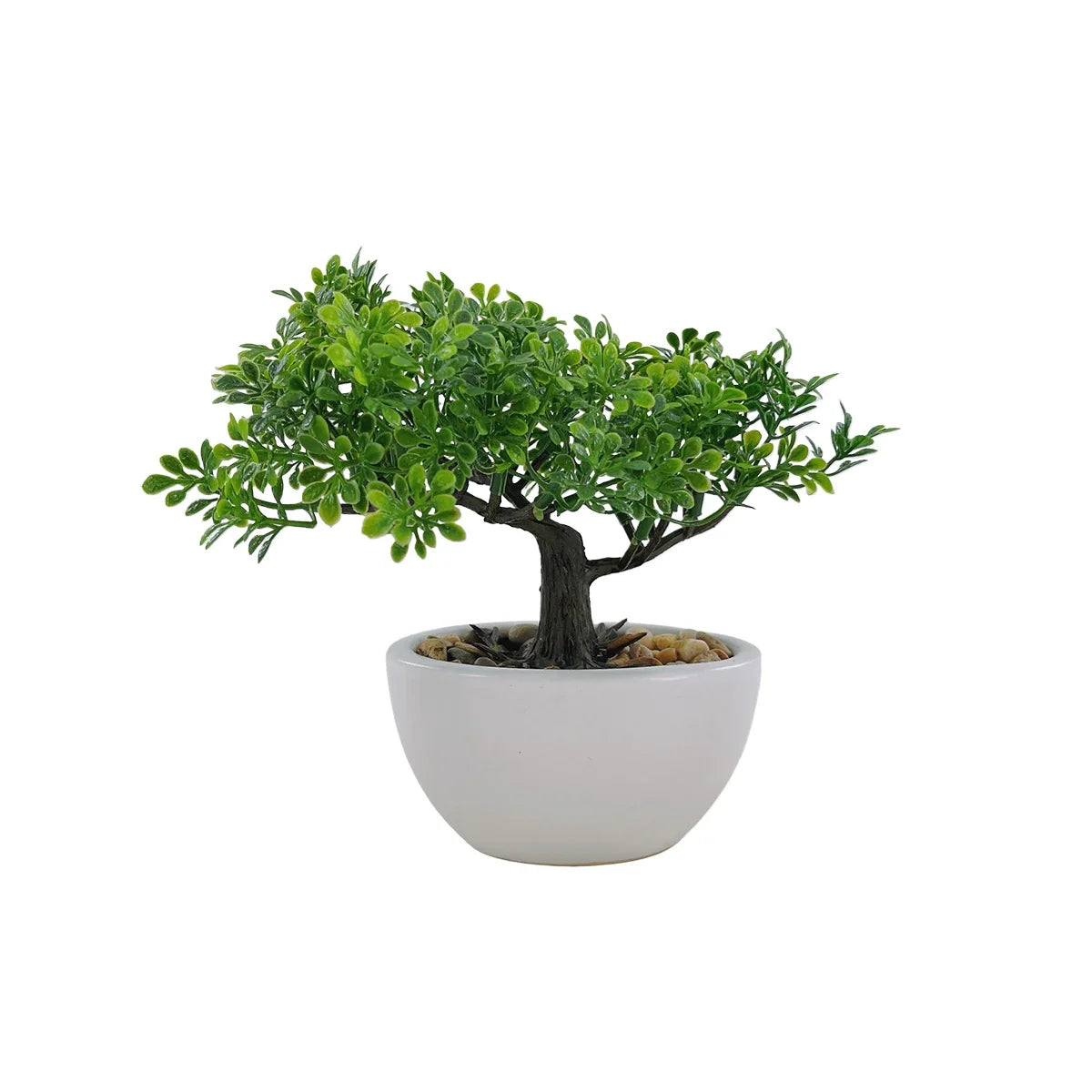 HXGYZP Bonsai Tree Artificial Plants Cypress Pine Tree With White Ceramic Pot Home Decor Indoor Office Desktop Plant Ornaments