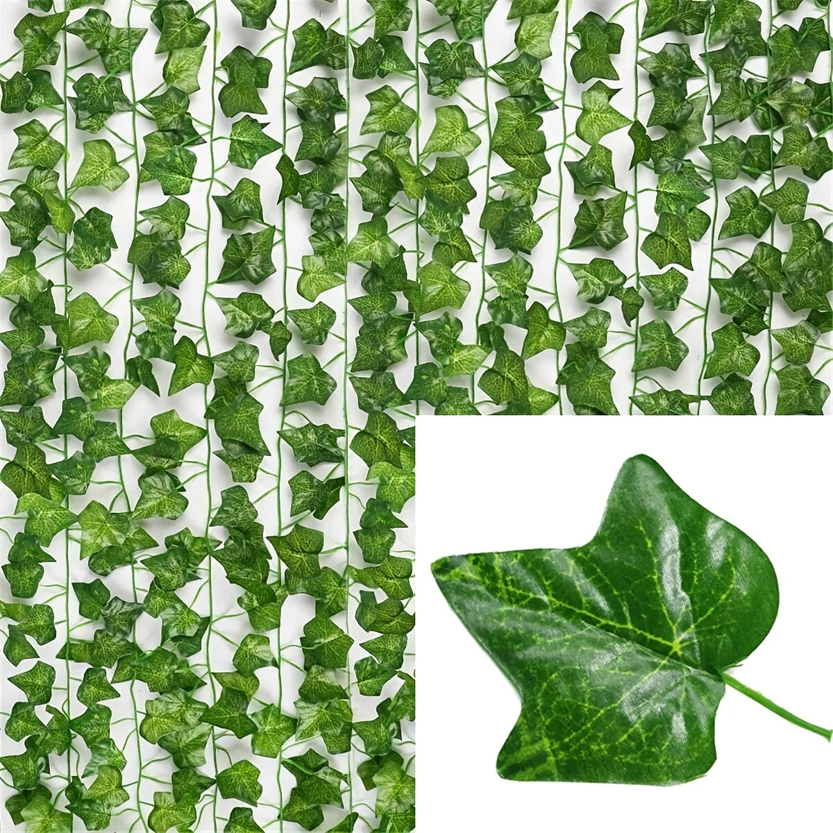 2/4/8/10M Artificial Ivy Leaves Garland Hanging Vines Fake Plants Outdoor Greenery Wall Decor Festival Garden Home Party Decor