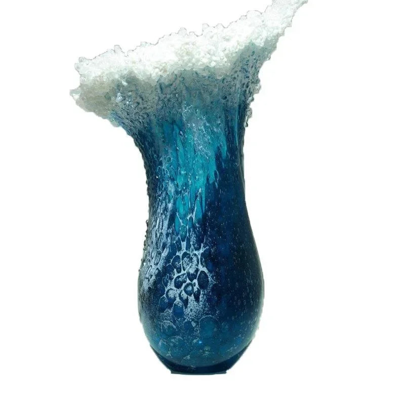 Sea Spray Vase Resin Crafts, Sea Spray Vase Decoration Ocean-themed Blue Home Decoration