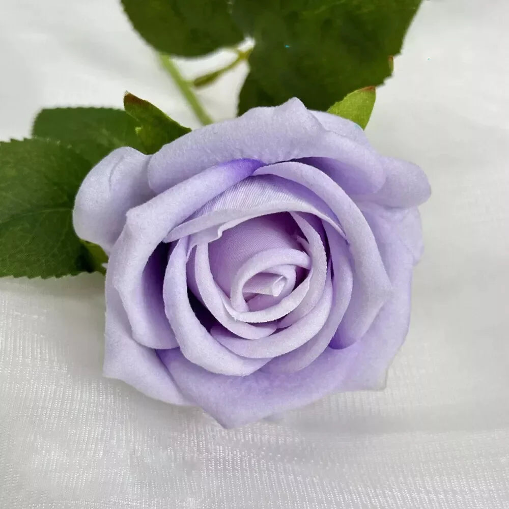 Artificial Flowers Bouquet Red Flannel/Silk Fake Rose Flower for Wedding Home Table Decoration Christmas Valentine's Day Gift