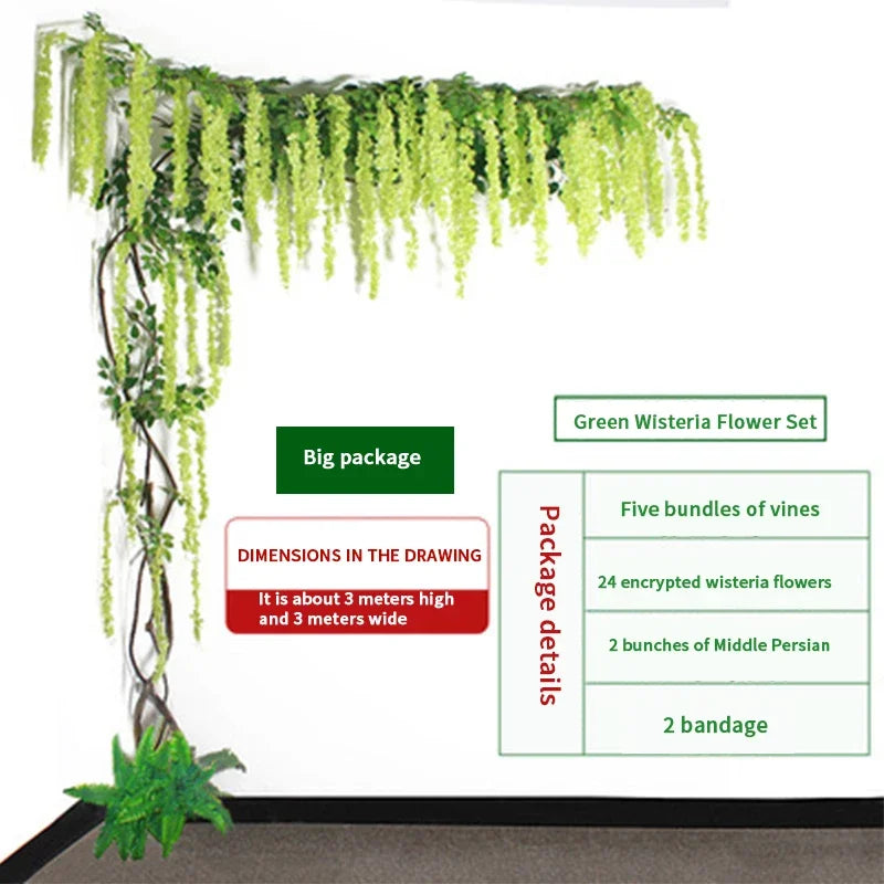 Artificial Green Plants Winding Vine, False Banyan Tree Branch, Indoor Decoration, Living Room, Family, Office, Wedding