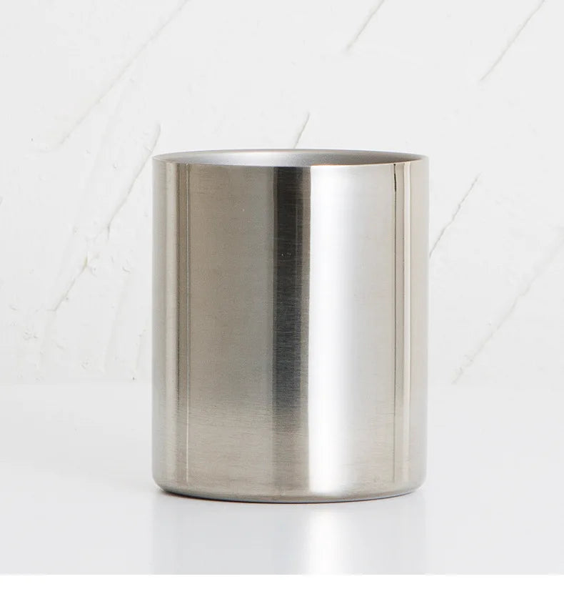 Brass Gold Vase  Stainless Steel Vases For Flowers Storage Container Organizer Pen Holder Cup Desk Flower Pots Home Decoration