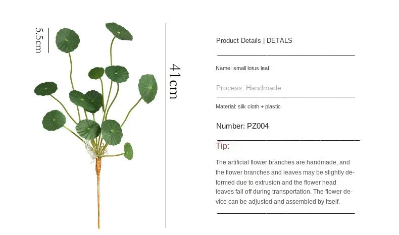 Artificial Lotus Plants Eucalyptus Leaves Plastic Tree Fake Plants Real Touch Copper Leafs For Home Office Decor