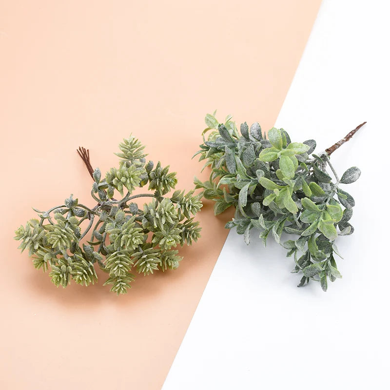 Artificial Plants for Home Wedding Decoration Silk Flowers for Scrapbooking Fake Plastic Decorative Christmas Wreat