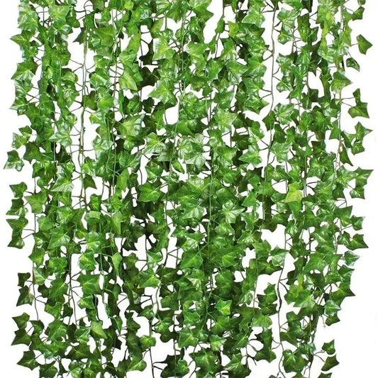 1/6/12pcs Artificial Ivy Garland Palnts 2.2m Fake Vine UV Resistant for Outdoor Green Leaf Plant Hanging Decoration Home Decor