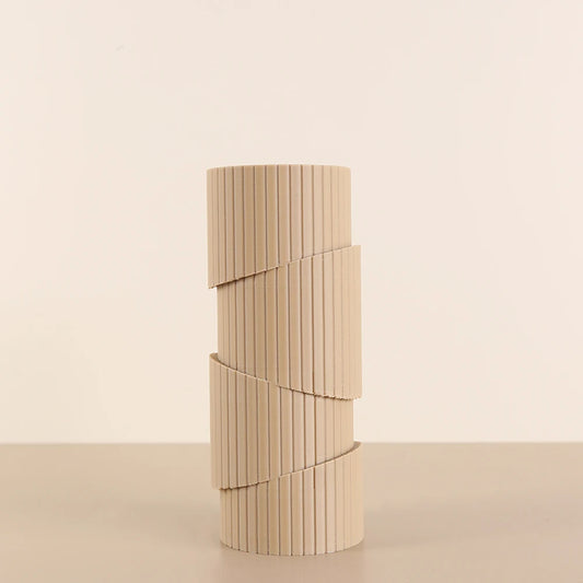 1 Piece of Spiral - striped Creative Vase, Multi - color (Blue/Green/Beige) Options, Fits Dried/Faux Flowers, Unique Twisted Sha