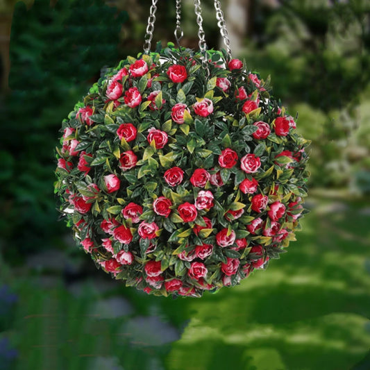 Artificial Flower Balls Hanging Decorative Simulated Fake Plant Landscaping Outdoor Courtyard Roof Home Garden Durable Decor