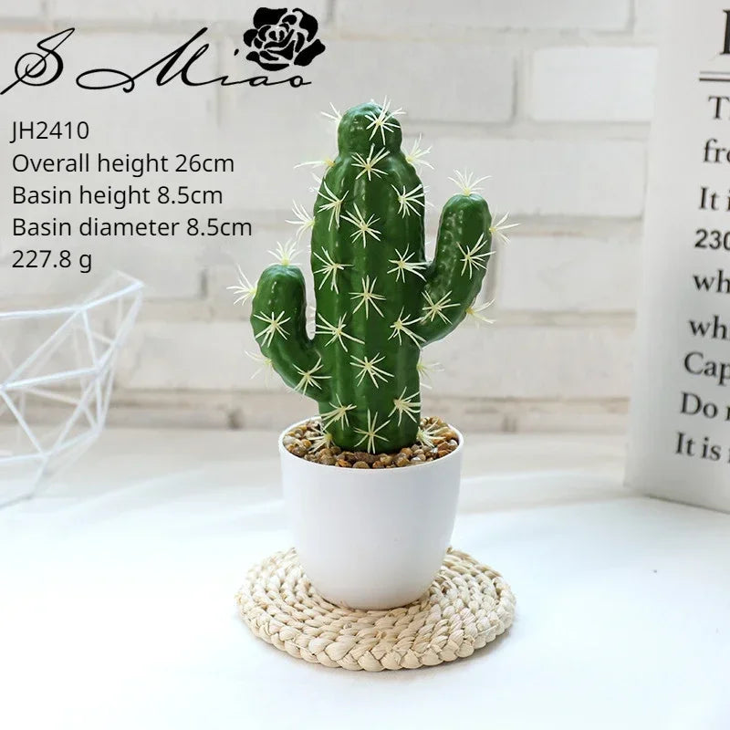 Tropical Plants Large Artificial Cactus Tree Indoor Fake Succulent Plant Branch Plastic Desert Thorn Ball For Home Decoration