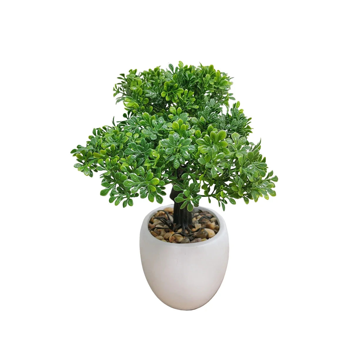 HXGYZP Bonsai Tree Artificial Plants Cypress Pine Tree With White Ceramic Pot Home Decor Indoor Office Desktop Plant Ornaments